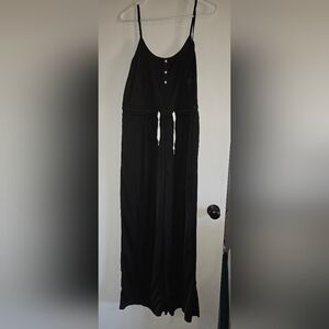 HALARA Black Wide Leg Jumpsuit with Drawstring